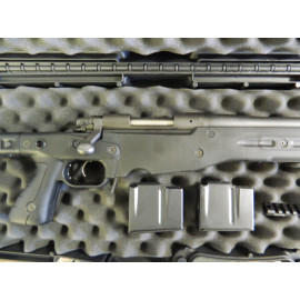 Accuracy International AT Folding Chassis System stock in Black Remington Varmint in 308