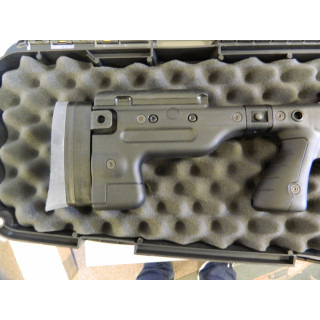 Accuracy International AT Folding Chassis System stock in Black Remington Varmint in 308