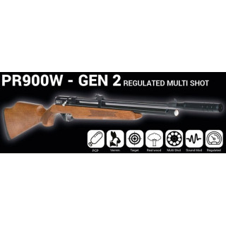Snowpeak PR900W Gen 2 Regulated PCP Air Rifle in .22 Includes Moderator+Pellets+Rifle Bag